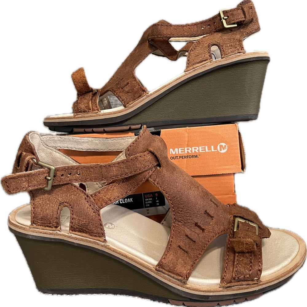 NEW Merrell Women’s Sirah Cloak in Prairie Brown Leather Shoes